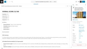 3WART Content Optimization Assistant & SEO - Result